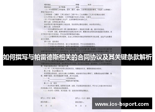 如何撰写与帕雷德斯相关的合同协议及其关键条款解析