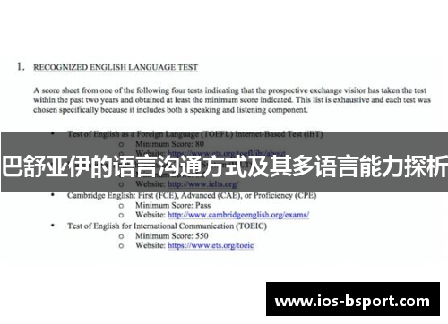 巴舒亚伊的语言沟通方式及其多语言能力探析